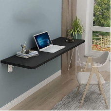 Wall-Mounted Folding Table for Small Spaces - Multifunctional Kitchen Desk Floating Workbench Space-Saving Drop-Down Table for Home and Office Use