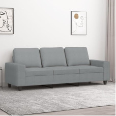 CIADAZ 359399 3-Seater Sofa, Light Grey, 180 cm Fabric, Lounge Sofa, Sofas & Couches, Relax Sofa, Couch for Living Room, Couch with - 359399