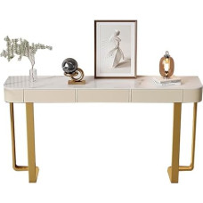 Konsolentische aus Glas für den Flur, schmal, hinter dem Sofa, Tischregal, Eingangsbereich, Marmor, Konsolentisch mit Schubladen und Platte aus Sinterstein, moderner Flurtisch mit Stauraum f