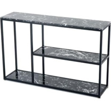 Sofatisch für den Eingangsbereich mit 3 Ebenen, Metallrahmen, Konsolentisch für Wohnzimmer, platzsparende hinter der Couch-Lösung