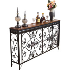 Konsolentisch, Eingangstisch, Flurtisch, Sofatisch mit Metallgestell und MDF, hinter Couchtisch für Wohnzimmer, Flur, Eingangsbereich