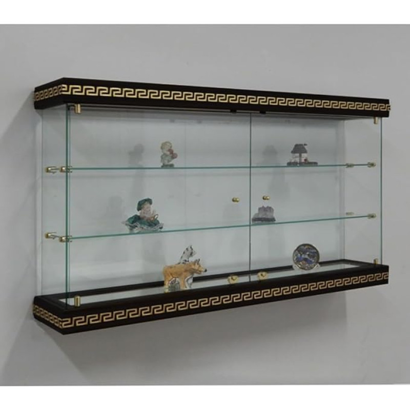 VM Art Design Glass Versux Style VMVBR6HT Hanging Display Case Black / Gold