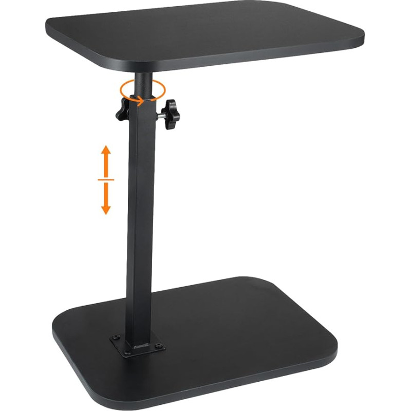 GENDLTHIJ C Shaped Side Table for Couch Sofa C Table Side Table with Adjustable Height 360° Rotatable Small Side Table for Small Spaces, Living Room, Bedroom, College Dorm