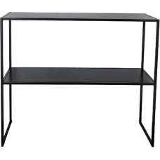 Console Table, Hallway Console Table, Narrow Console Table with Shelves, Narrow Sofa Table, Black Metal Side Table for Small Spaces, Living Room, Entrance Hall, Multifunctional
