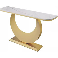 ZXDRYBHD Narrow Entrance Table, Console Table, Modern Sofa Table, Accent Tables, for Hallway, Entrance, Living Room, Bedroom (Gold, X-Large)