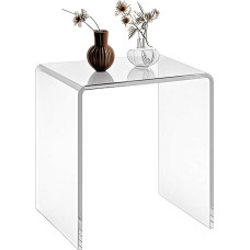 Clear Acrylic Side Table with Rounded Edges 18