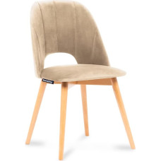Konsimo Tino Dining Room Chairs - Modern Wooden Chair 86 x 48 x 44 cm - Kitchen Chairs - Chair for Dining Room, Kitchen, Living Room - Universal Dining Table Chairs with Soft Padding - Beige