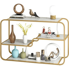 CAFIEDR Coffee Table Metal Sofa Table Marble Console Table Hallway Side Table Wall Table Narrow Table