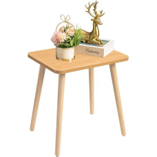 FORAOFUR Side Table, Modern Side Table, Wood Small for Living Room, Bedroom and Balcony, Rectangular Accent Table, Home Decor, Easy Assembly