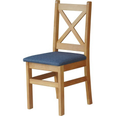 k koma Upholstered Chair Cross Chair Alder Alder Solid Pine Wood Restoration (Dark Grey)