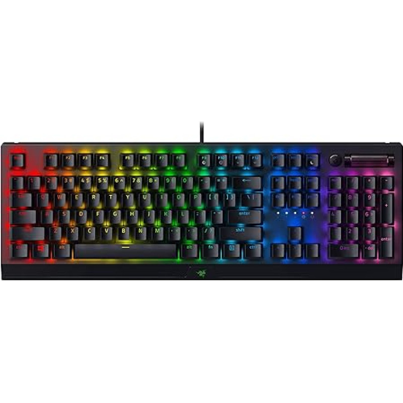 Razer BlackWidow V4 X Gaming Keyboard Chroma RGB (Yellow Mechanical Switches, 6 Special ABS Macro Keys with Double Injection), ES Layout, Black