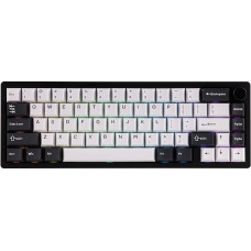 EPOMAKER Galaxy65 Wireless QMK/VIA Mechanical Keyboard, Ball-Catch Aluminium Custom Keyboard, Creamy Switch, Gasket, Hot-Swap, RGB, Knob, 2.4Ghz/BT/USB, QWERTY (Black, Blueberry Ice Cream)