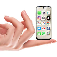 Hipipooo 4G Mini nutitelefon, Dual SIM, 3,88-tolline ekraan, 2,0 + 5,0 MP kaksikkaamera, 1950 mAh aku, Android 12 mini telefon lastele (4GB + 64GB, beež)