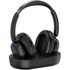 LETSACTIV juhtmevabad kõrvaklapid teleri jaoks, juhtmevabad TV kõrvaklapid koos TV saatja laadimisjaamaga eakatele, kuulmispuudega inimestele, ilma heliviivituseta, vereheli kõrvaklapid, Plug and Play, must sinine