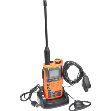 QUANSHENG UV-K6 raadio 5W Walkie Talkie pikamaa laetav käsiraadio täiskasvanutele politseiraadio FM, NOAA, C-tüüpi laadimine, 200 kanalit (UA-K6 koos D01CK-ga)