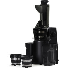 H.Koenig GSX24 Vertical Fruit and Vegetable Juice Extractor Juicer with Vitamin +, BPA Free, 82mm Wide Mouth, 50 Turns, 400W, Silver