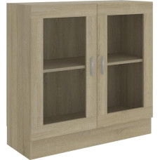 vidaXL Sonoma Oak Display Cabinet 82.5 x 30.5 x 80 cm Wood Material