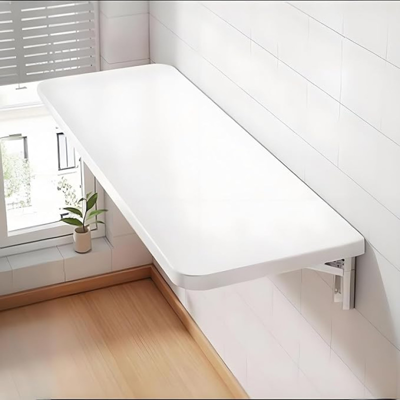 Faltbarer Wandtisch, multifunktionaler Esstisch für Zuhause und Büro, platzsparend, 80 x 40 cm, Küchen- und Bartisch, verstellbare Größen 40–120 cm