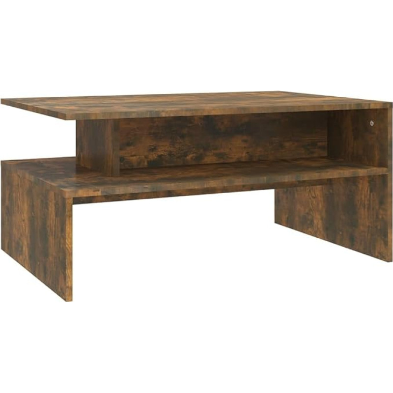 vidaXL Coffee Table Side Table Living Room Table Coffee Table Sofa Table Tea Table Living Room Smoked Oak 90 x 60 x 42.5 cm Wood Material