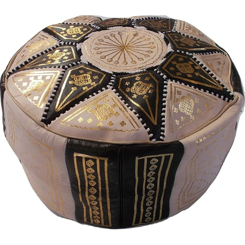 Ottomano 2209191146 Pouf Morocco Beanbag Genuine Leather Arabo Ethnic Footrest Handmade