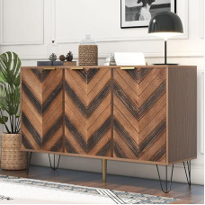 Merax Sideboard Kitchen Cabinet Living Room Buffet Cabinet Comode Kitchen Cabinets Kitchen Buffet Exclusive Sideboard with Three Doors Kitchen Cabinet Kitchen Buffet Cabinet