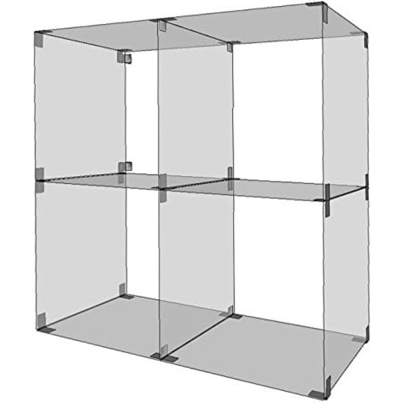 Cube Glass Display Cabinet 40 x 40 cm Glass Shelf Glass Shelves Display Cabinets