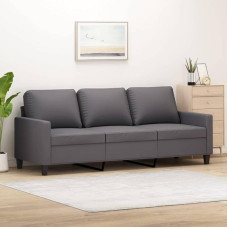 SECOLI Sofa 3 Seater 3-Seater Sofa 3-Seater Sofa Two Seater Sofa Sofas & Couches Small Sofa for Teenager's Room Sofa Living Room Couch 3 Seater Grey Faux Leather 3-Seater 3-Seater 180 cm