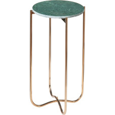 Invicta Interior Noble I Handmade Side Table 35 cm Green Removable Marble Top Table Bedside Table