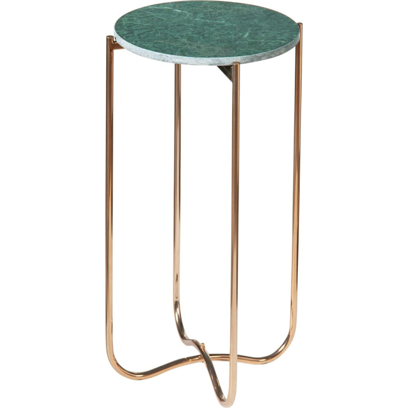 Invicta Interior Noble I Handmade Side Table 35 cm Green Removable Marble Top Table Bedside Table