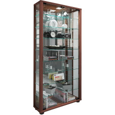 VCM Lumo Maxi Mirror Standing Glass Display Cabinet with Tempered Safety Glass Dimensions Approx. H 115 x W 59 x D 18 cm Modern and Space-Saving Glass Display Cabinet