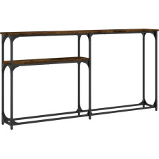 Makastle Console Table Hallway Table Decorative Living Room Bedroom Standing Shelf Side Table Sofa Table Entrance Table Behind Sofa Smoked Oak 145 x 22.5 x 75 cm Wood Material