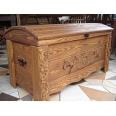 Wooden Blanket Box Coffee Table Trunk Vintage Chest Wooden Ottoman Toy Box (MON2)