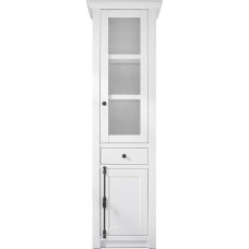 Newfurn Display Cabinet Country House Wooden Display Cabinet II 63 x 207 x 45 cm (W x H x D) II [Max.Two] in Pine White Replica / Pine White Replica Living Room Bedroom Dining Room Hallway Hallway