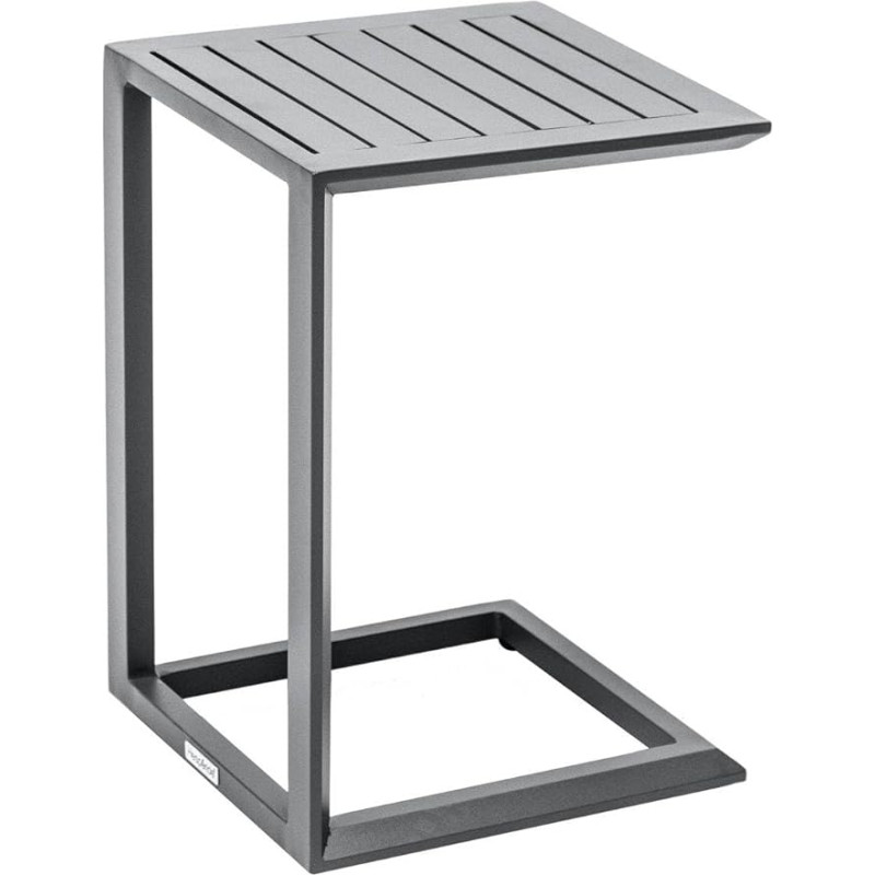 Hespéride - Évasion Square Garden Side Table in Graphite Grey - 38 × 38 cm - Graphite