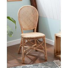 Dekoleidenschaft Rattan Chair Natural Handmade Bistro Chair Wicker Chair Kitchen Chair Dining Chair