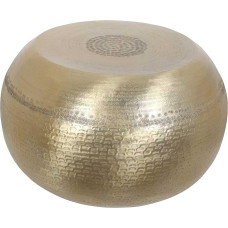 Casa Moro Oriental Stool Side Table Yara Gold Diameter 55 cm Height 35 cm Hammered Aluminium Coffee Table Oval with Hammered Look Luxury Sofa Table Home Decoration TSV8000