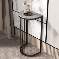 Console Table, Console Table, Console Foyer Tables for Entrance, Entrance Tables Made of Faux Marble, Metal Frame, Modern Semicircular Flower Pot Table, for Living Room, Hallway, Style 142 x 32 x 85