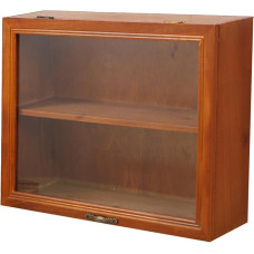 Amosfun Retro Storage Cabinet Display Boxes Glass Display Case Standing Display Shelf Wooden Jewellery Display Shelf Table Display Case Made of Wood Small Desktop Display Case Craft Shelf