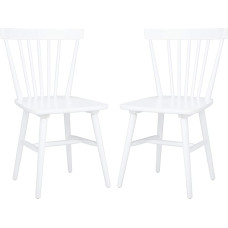 Safavieh Set of 2 Wooden Dining Chairs White