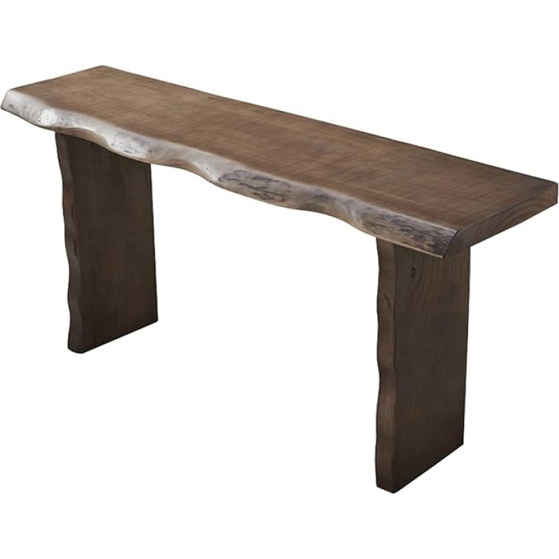 Bestiry Eingangstisch, schmal, Bauernhaus-Wabi-Sabi-Stil, Eingangshalle aus Massivholz mit unregelmäßigen Tischkanten, Konsole für Flur, Schlafzimmer, Wohnzimmer, Foyer (120 x 40 x 75 cm)