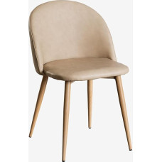 SKLUM Pack of 2 Dining Chairs Upholstered in Kana Faux Leather Natural