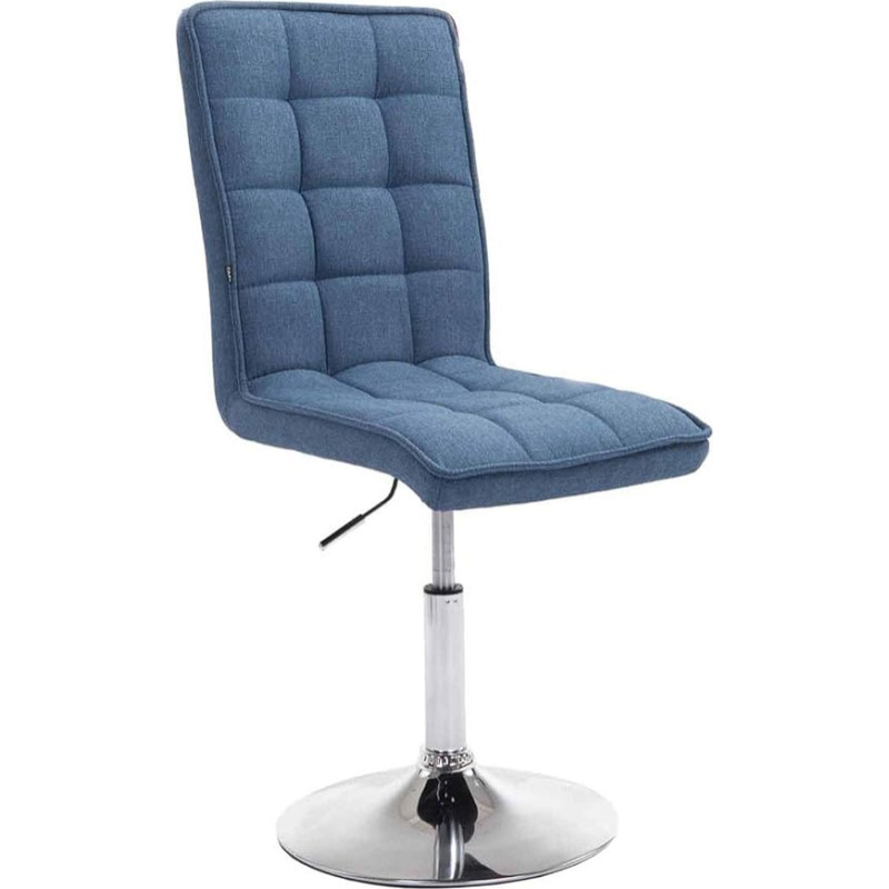 CLP Beijing V2 Dining Room Chair with High-Quality Upholstery and Fabric Cover I Rotatable and Height-Adjustable Recliner Chair Colour: Blue