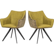 Wolf Möbel Marko Swivel Chair Dining Room Chair Kitchen Chair Lounge Chair Upholstered Chair Set of 2