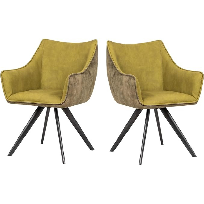 Wolf Möbel Marko Swivel Chair Dining Room Chair Kitchen Chair Lounge Chair Upholstered Chair Set of 2