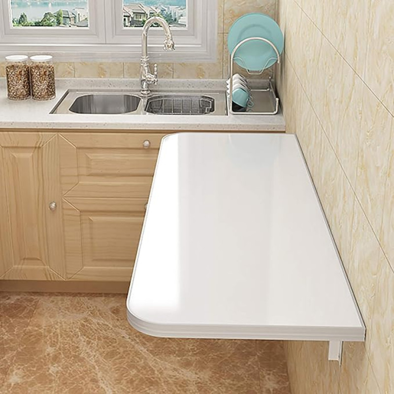 ZDFTGKM Klappbarer Wand-Küchen-Klapptisch, Küchen- und Esstisch, Schreibtisch/Klappbarer Computertisch/Laptop-Schreibtisch/Computertisch/Kindertisch, Maximale Belastung 100 kg