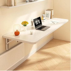 Space Saving Folding Wall Table - Multipurpose Laptop Desk for Small Spaces, Ideal for Study Room, Bedroom, Dining Room and Kitchen, Compact and Stylish Design