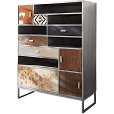 DELIFE Sideboard Multi-Drawer Material Mix 100 x 130 cm Highboard