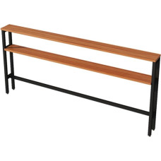 Modern Console Table Sofa Table, Console Table, Living Room Console Table in Industrial Style, 15/20 cm Depth, Narrow Hallway Table with Storage Space, Rustic Narrow Side Table with 2 Shelves