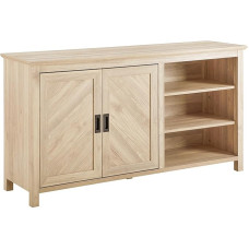 Walker Edison Modern Buffet Sideboard with Open Storage Hallway Cabinet Doors Dining Console 58