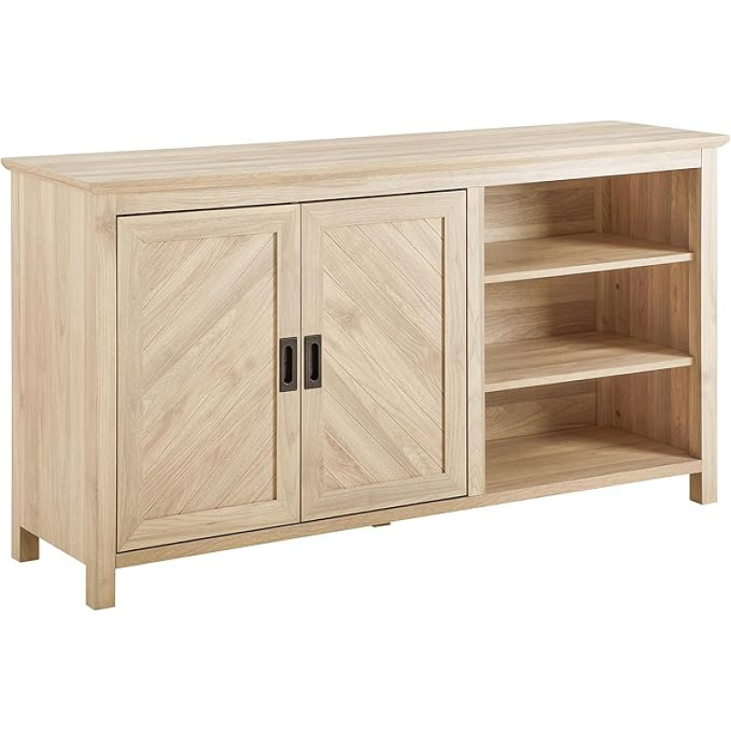 Walker Edison Modern Buffet Sideboard with Open Storage Hallway Cabinet Doors Dining Console 58